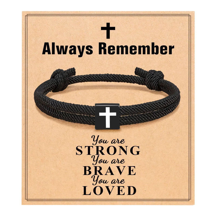 Bracelet croix en corde Christianartworkshop Milano avec carte cadeau : Bénédiction attentionnée pour les baptêmes et les étapes importantes - Souvenez-vous toujours - image 21