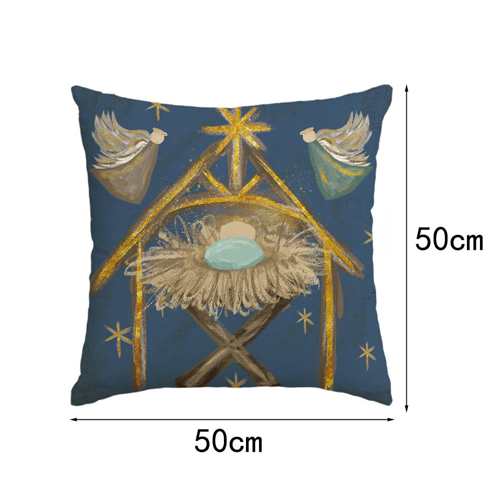 Christianartworkshop Ensemble d'oreillers Nuit Sainte : un symbole de foi élégant pour une décoration chaleureuse - UN - 50*50 cm - image 7