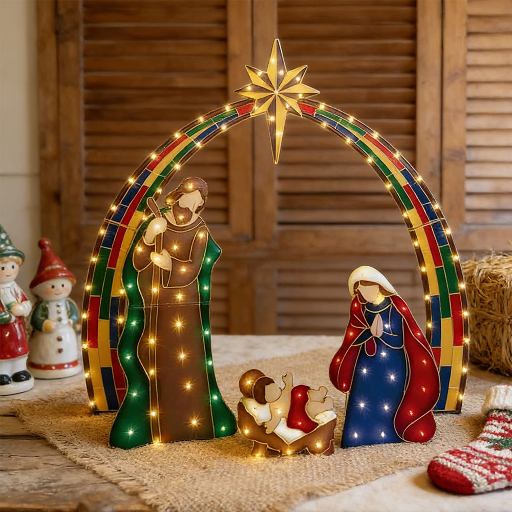 Christianartworkshop Série de décorations lumineuses Étoile de la Nativité : Présence divine et recueillement de Noël - image 6
