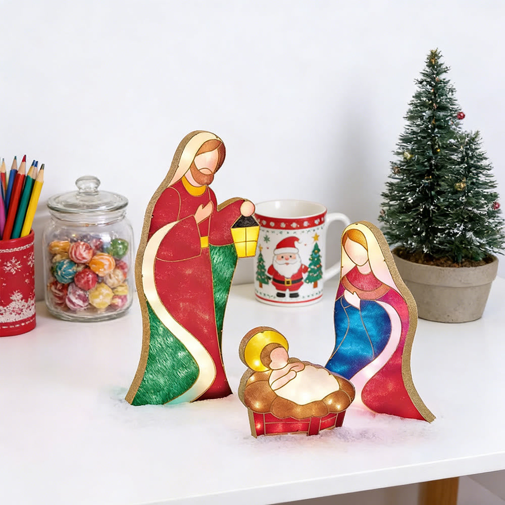 Christianartworkshop Série de décorations lumineuses Étoile de la Nativité : Présence divine et recueillement de Noël - image 4
