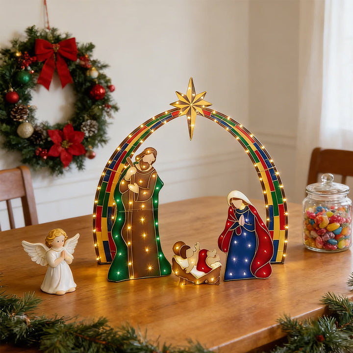 Christianartworkshop Série de décorations lumineuses Étoile de la Nativité : Présence divine et recueillement de Noël - image 7