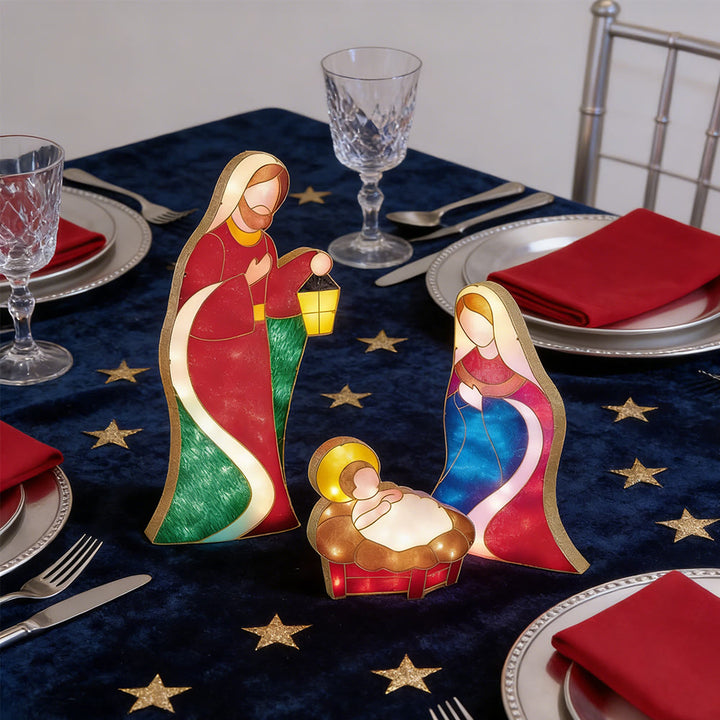 Christianartworkshop Série de décorations lumineuses Étoile de la Nativité : Présence divine et recueillement de Noël - image 3