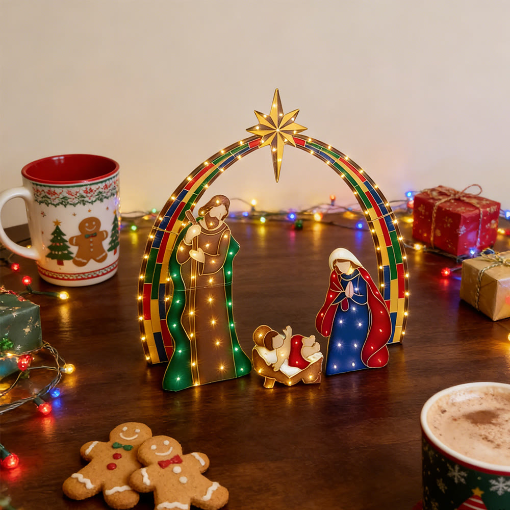 Christianartworkshop Série de décorations lumineuses Étoile de la Nativité : Présence divine et recueillement de Noël - image 13