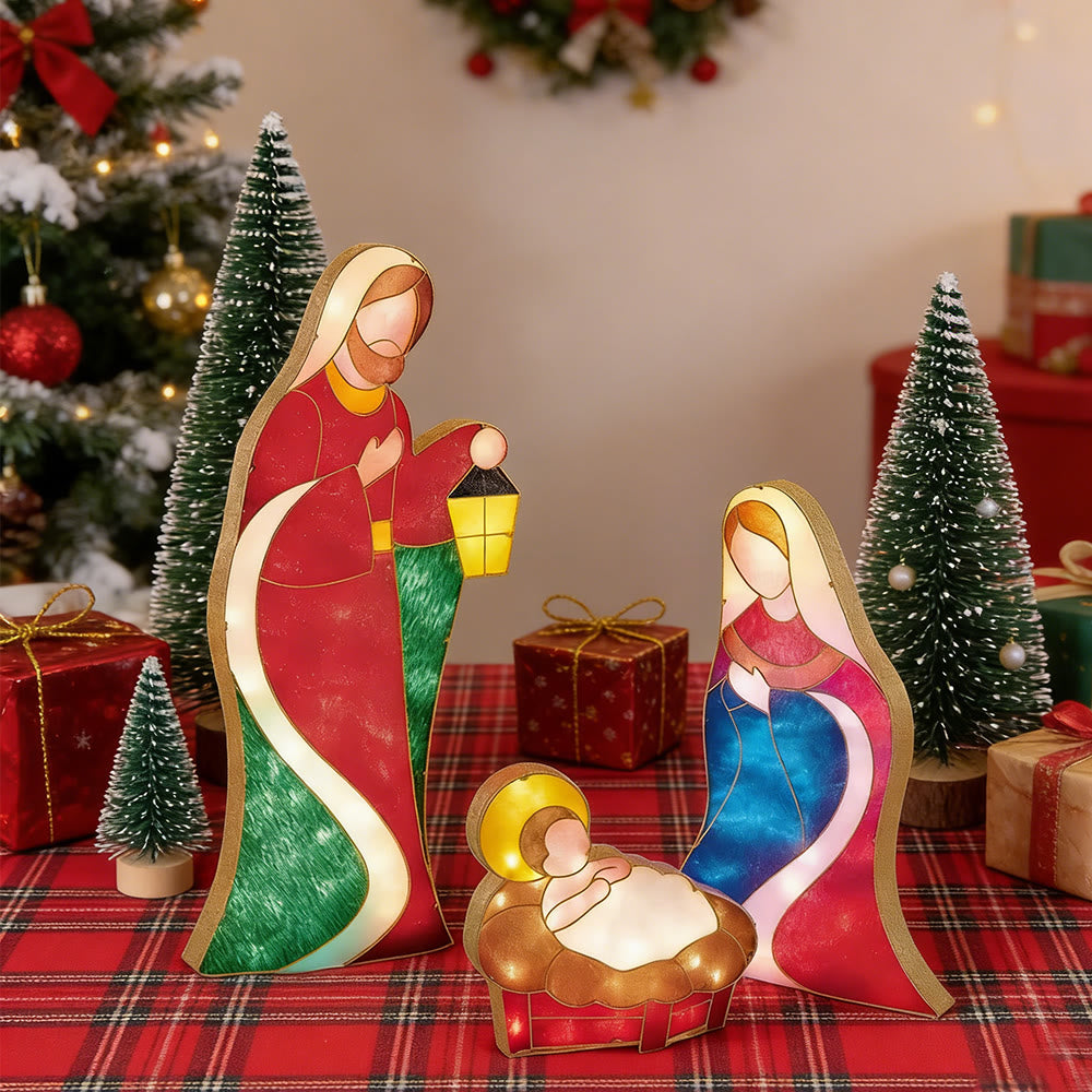 Christianartworkshop Série de décorations lumineuses Étoile de la Nativité : Présence divine et recueillement de Noël - image 12