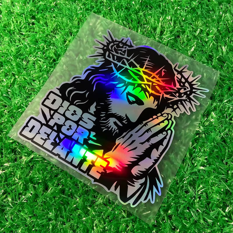 Christianartworkshop Autocollant holographique pour voiture « Dévotion » : Un rappel de foi et de dynamisme pour les objets du quotidien - image 5