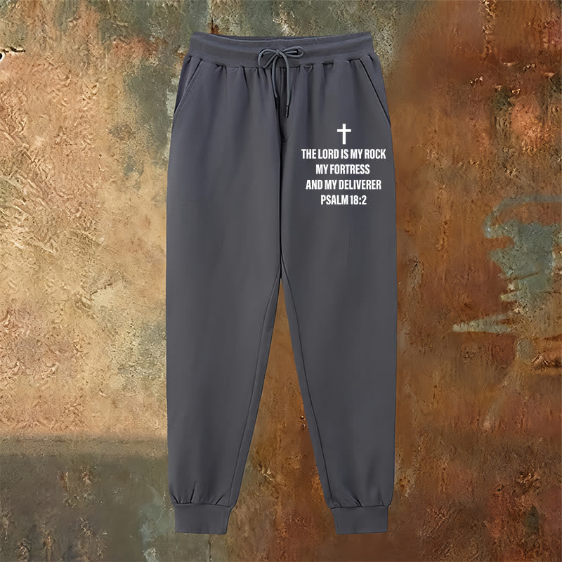 Atelier d'art chrétien - Pantalon de survêtement Psaume 18:2 avec croix : À porter au quotidien avec une foi inébranlable - image 18