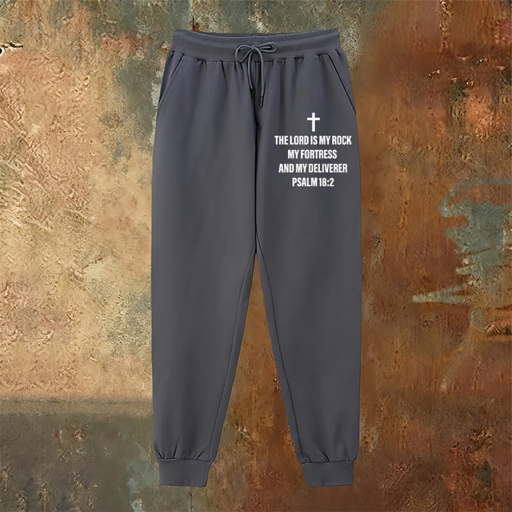 Atelier d'art chrétien - Pantalon de survêtement Psaume 18:2 avec croix : À porter au quotidien avec une foi inébranlable - image 18
