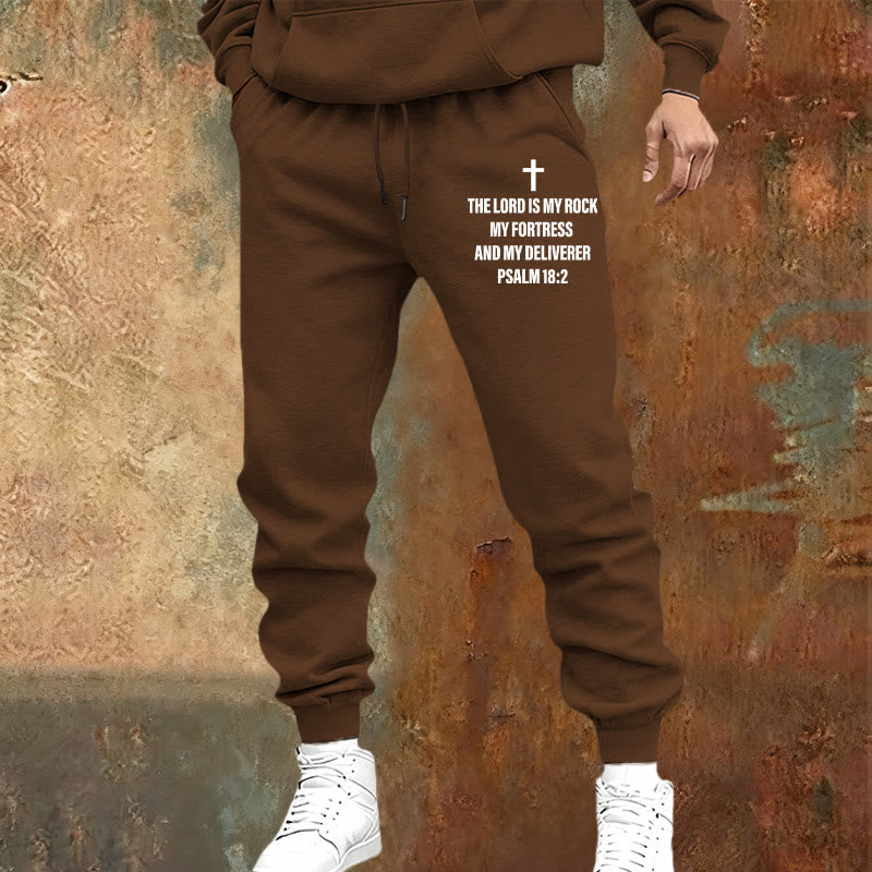 Atelier d'art chrétien - Pantalon de survêtement Psaume 18:2 avec croix : À porter au quotidien avec une foi inébranlable - image 13