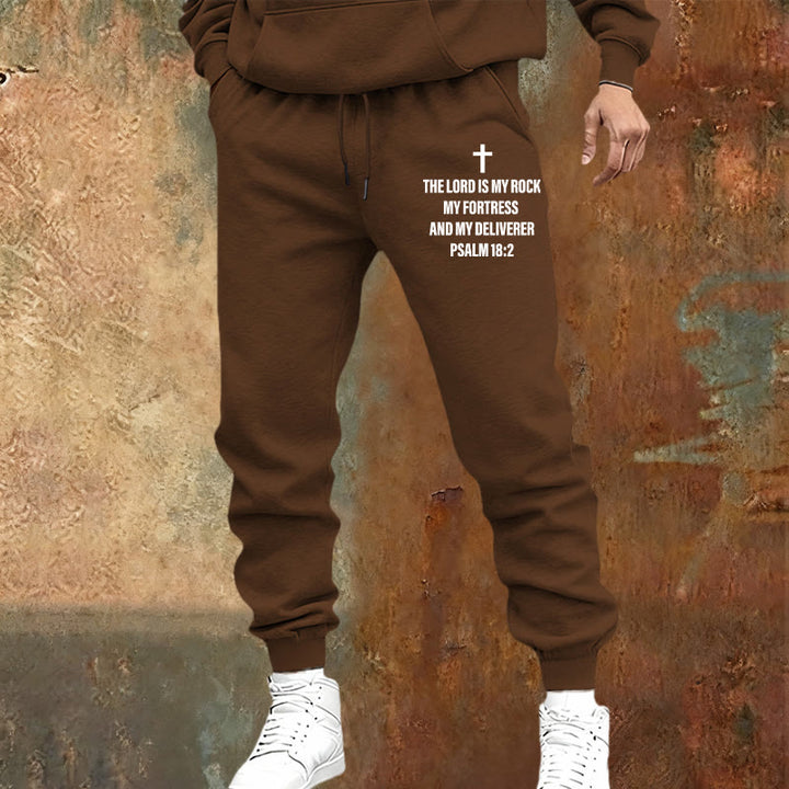 Atelier d'art chrétien - Pantalon de survêtement Psaume 18:2 avec croix : À porter au quotidien avec une foi inébranlable - image 13