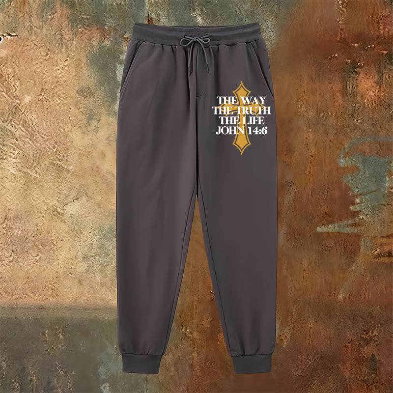 Atelier d'art chrétien - Pantalon de survêtement Jean avec croix : Idéal pour l'église et les journées décontractées - image 10