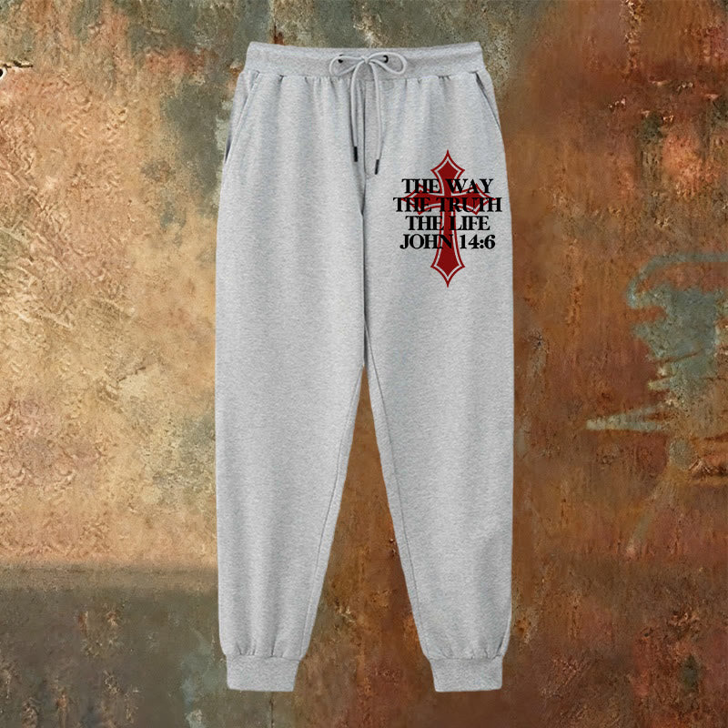 Atelier d'art chrétien - Pantalon de survêtement Jean avec croix : Idéal pour l'église et les journées décontractées - image 14