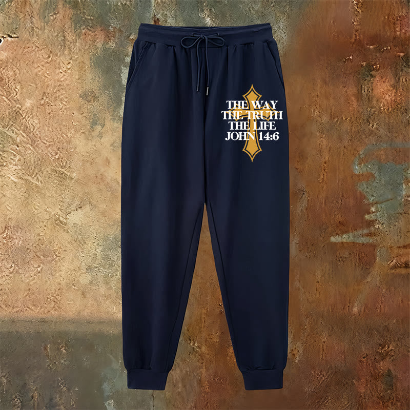 Atelier d'art chrétien - Pantalon de survêtement Jean avec croix : Idéal pour l'église et les journées décontractées - image 6