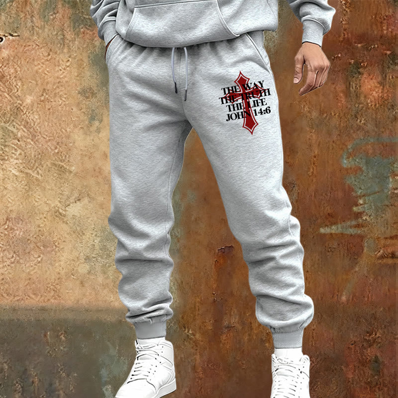 Atelier d'art chrétien - Pantalon de survêtement Jean avec croix : Idéal pour l'église et les journées décontractées - image 13