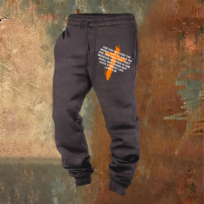 Christianartworkshop Jean 3:16 Pantalon de survêtement : À porter au quotidien avec une foi gracieuse - Gris foncé - 2XL - image 16