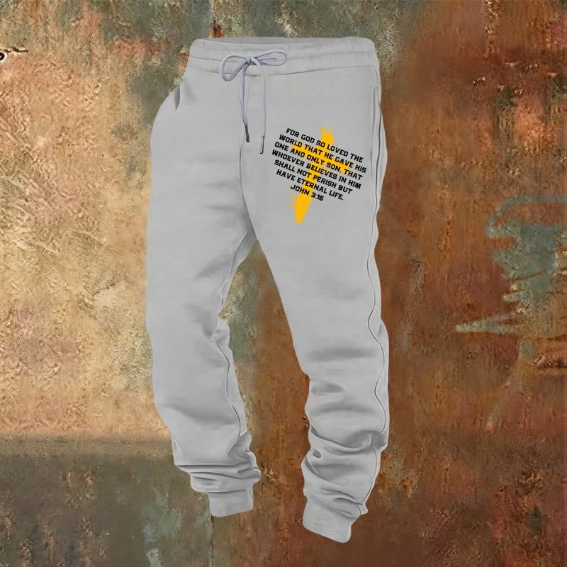 Christianartworkshop Jean 3:16 Pantalon de survêtement : À porter au quotidien avec une foi gracieuse - Gris clair - 2XL - image 20