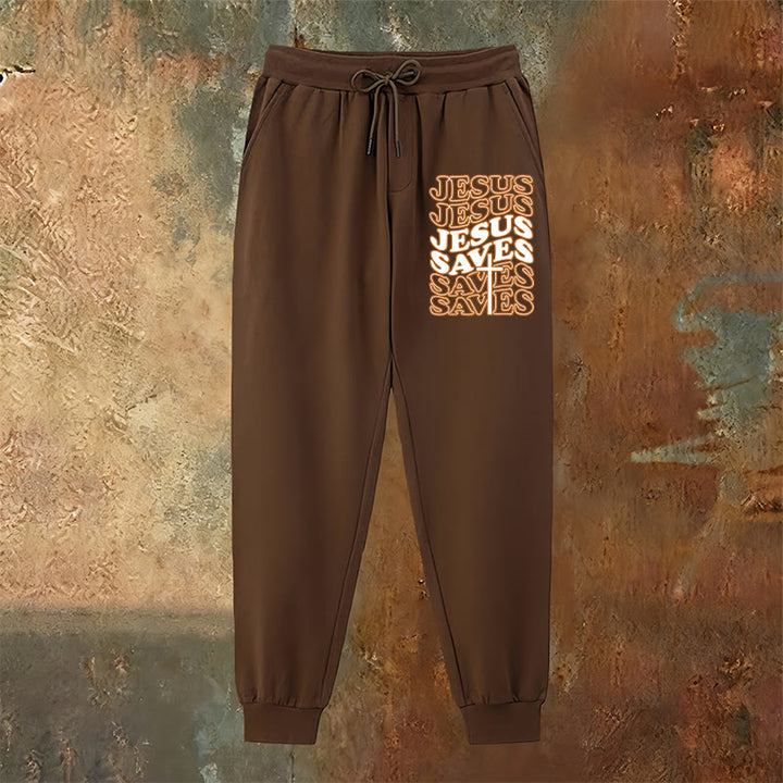 Christianartworkshop Pantalon de survêtement Jésus sauve : Confort quotidien enveloppé de dévotion - image 6