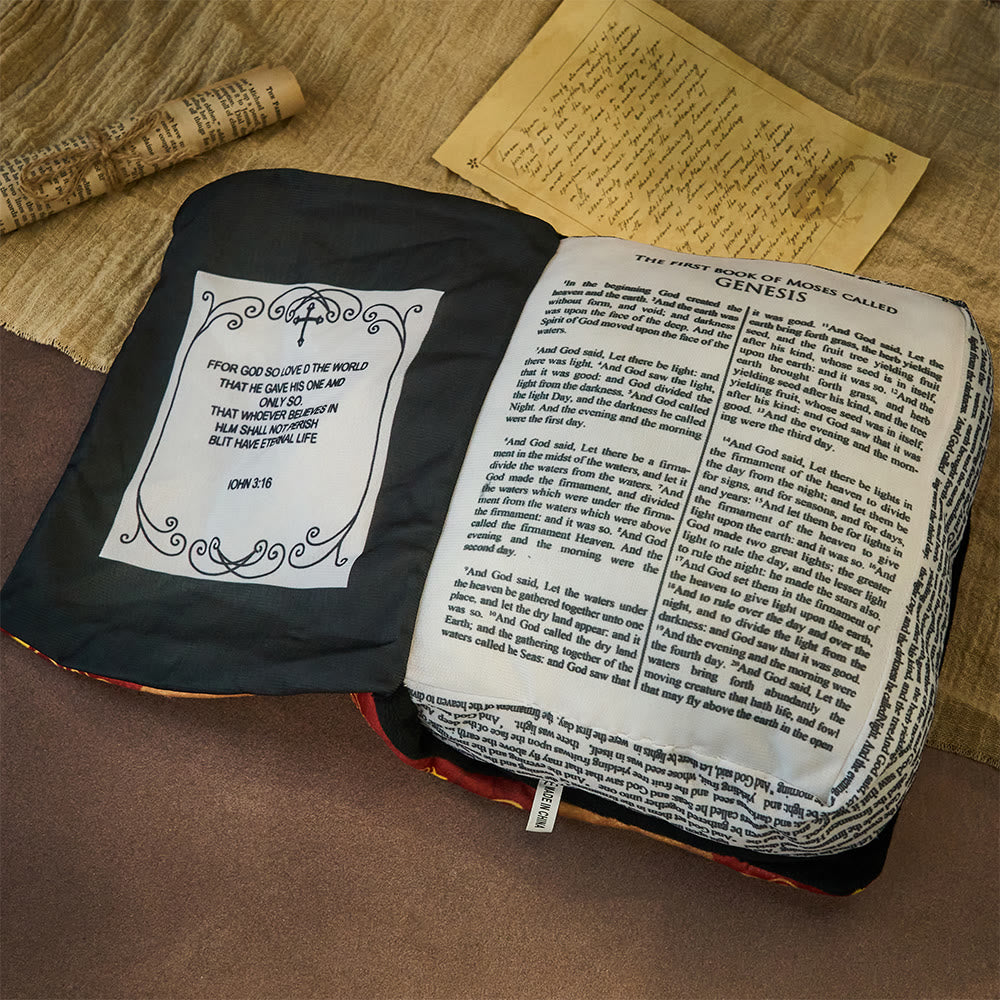 Christianartworkshop Coussin en peluche à thème biblique : Compagnon douillet de grâce et de vérité - image 4