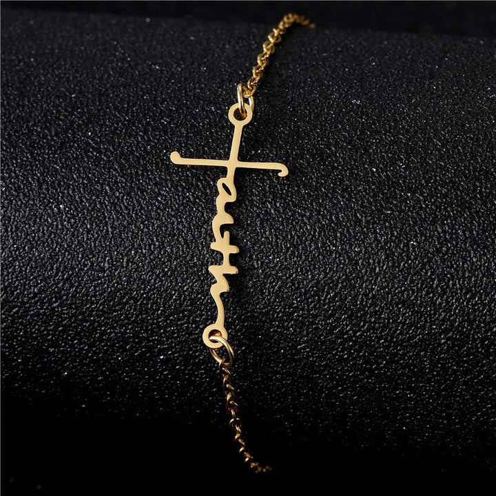 Bracelet Croix et Foi de Christianartworkshop : Un délicat compagnon de grâce et d'espoir - image 2