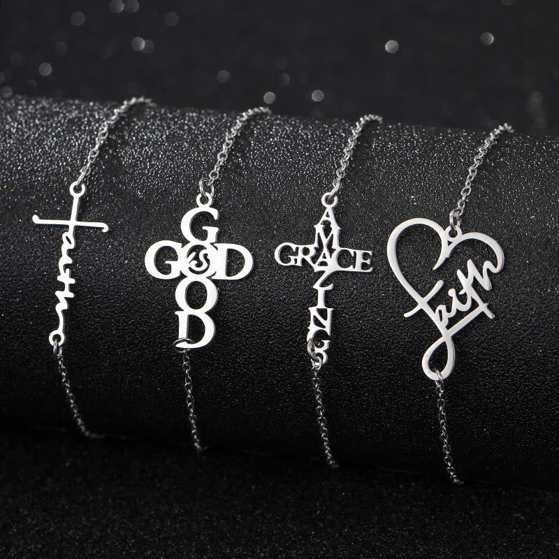 Bracelet Croix et Foi de Christianartworkshop : Un délicat compagnon de grâce et d'espoir - image 1