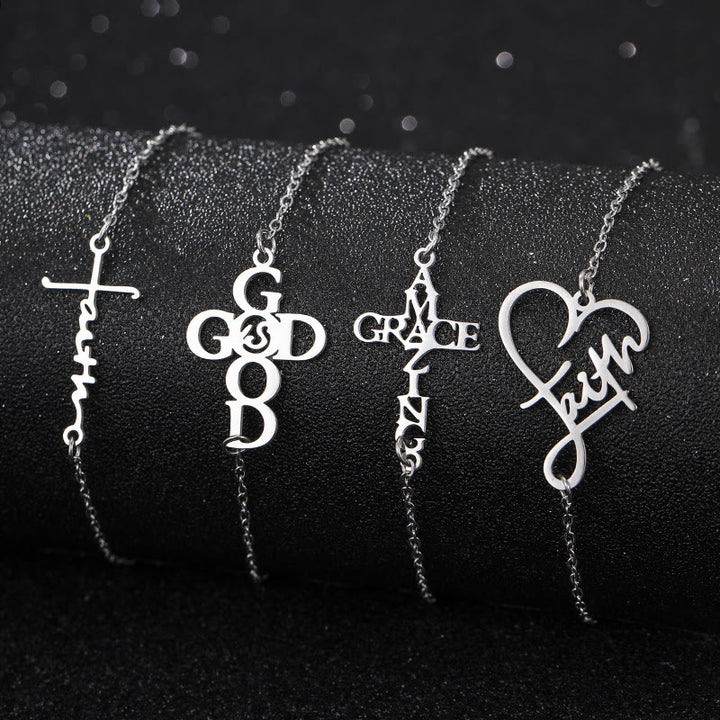 Bracelet Croix et Foi de Christianartworkshop : Un délicat compagnon de grâce et d'espoir - image 1