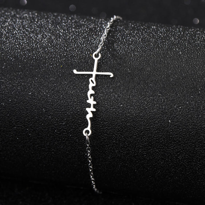 Bracelet Croix et Foi de Christianartworkshop : Un délicat compagnon de grâce et d'espoir - Foi - Argent - image 8