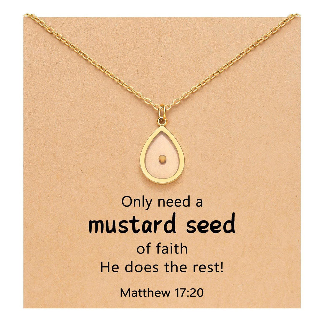 Christianartworkshop Pendentif graine de moutarde aux formes variées (Matthieu 17:20) : un rappel discret du pouvoir de la foi - Baisse - image 2