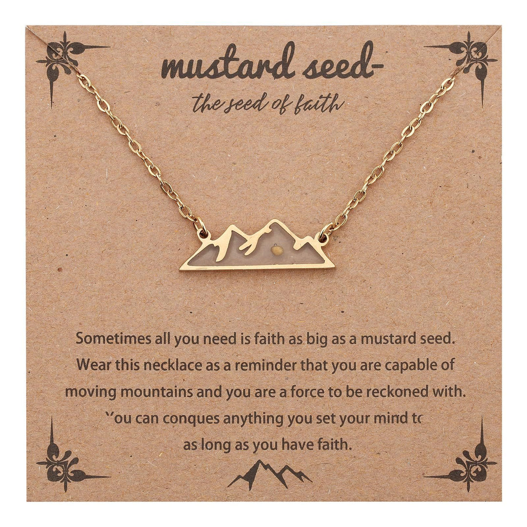 Christianartworkshop Pendentif graine de moutarde aux formes variées (Matthieu 17:20) : un rappel discret du pouvoir de la foi - Monter - image 5