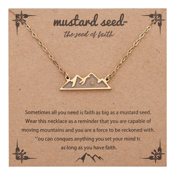 Christianartworkshop Pendentif graine de moutarde aux formes variées (Matthieu 17:20) : un rappel discret du pouvoir de la foi - Monter - image 5