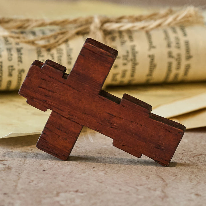 Christianartworkshop Croix de poche crucifix en terre : un rappel discret du sacrifice - image 4