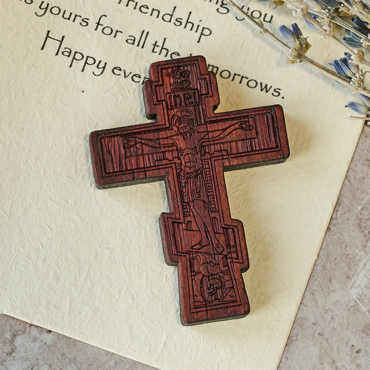 Christianartworkshop Croix de poche crucifix en terre : un rappel discret du sacrifice - image 2