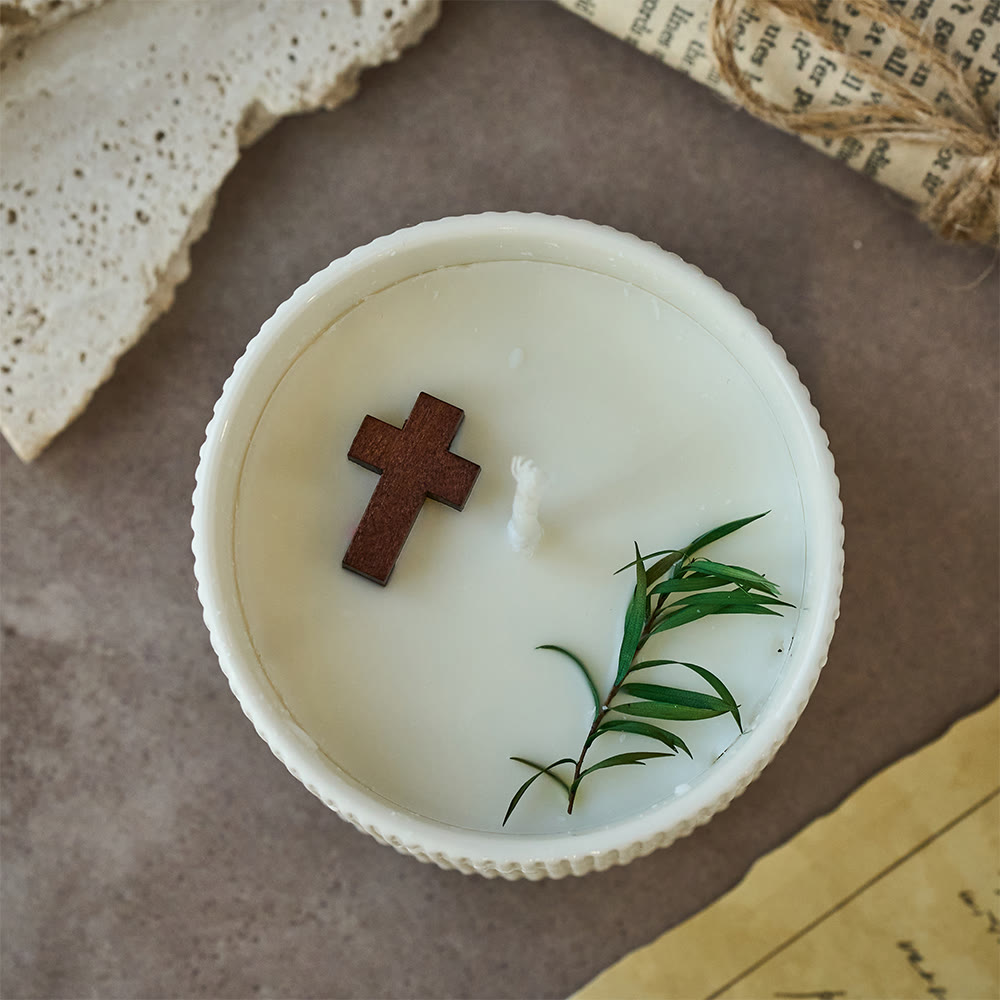 Christianartworkshop Bougie de soja Cross-Accent : Douce compagne de la grâce tranquille - image 7