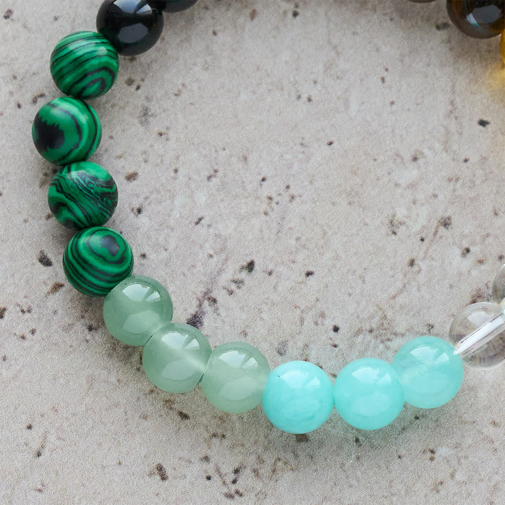 Christianartworkshop Bracelet de foi en pierres naturelles assorties avec croix : une foi qui rayonne naturellement - image 5