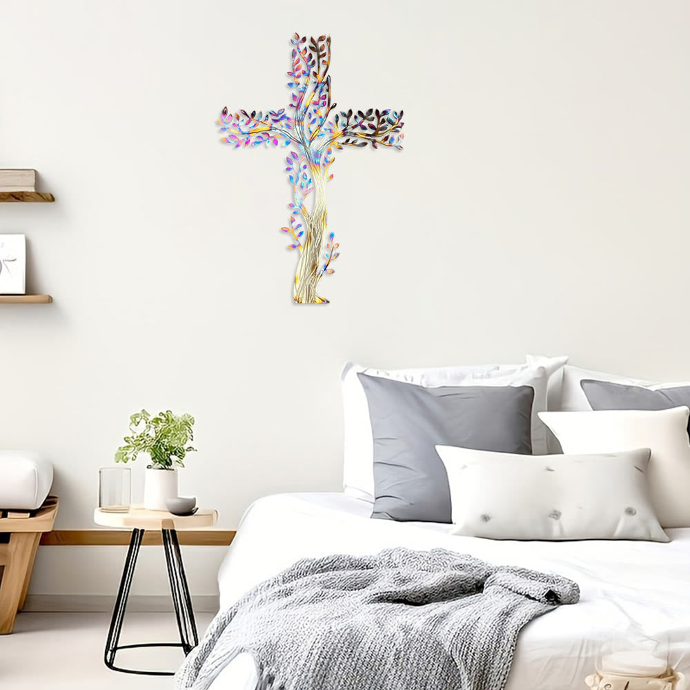 Christianartworkshop Croix fleurie en métal, 4 styles : Croissance et grâce dans chaque branche - image 1