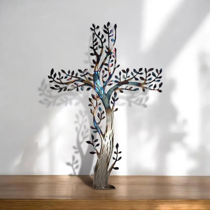 Christianartworkshop - Croix fleurie en métal (4 styles) : Croissance et grâce dans chaque branche - B - 23,6''/60 cm - image 4