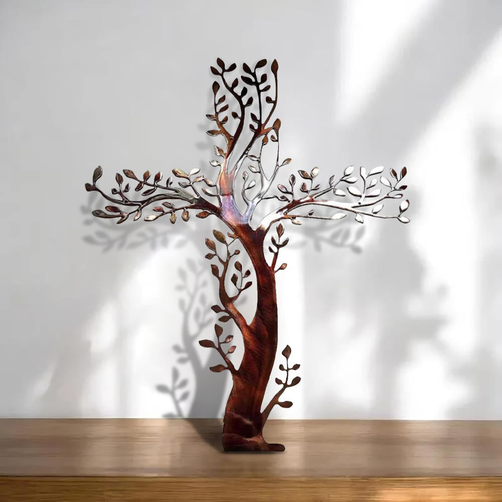 Christianartworkshop - Croix fleurie en métal (4 styles) : Croissance et grâce dans chaque branche - C - 23,6''/60 cm - image 8