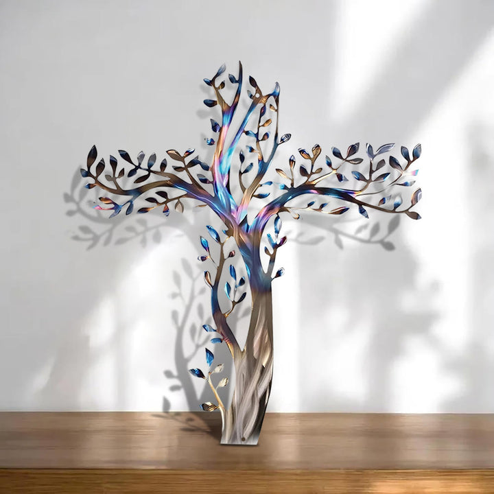 Christianartworkshop - Croix fleurie en métal (4 styles) : Croissance et grâce dans chaque branche - D - 23,6''/60 cm - image 12