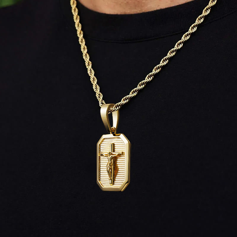 Christianartworkshop Collier avec pendentif crucifix : Son sacrifice près de votre cœur - image 3