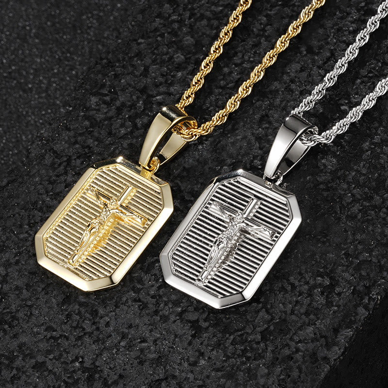 Christianartworkshop Collier avec pendentif crucifix : Son sacrifice près de votre cœur - image 1