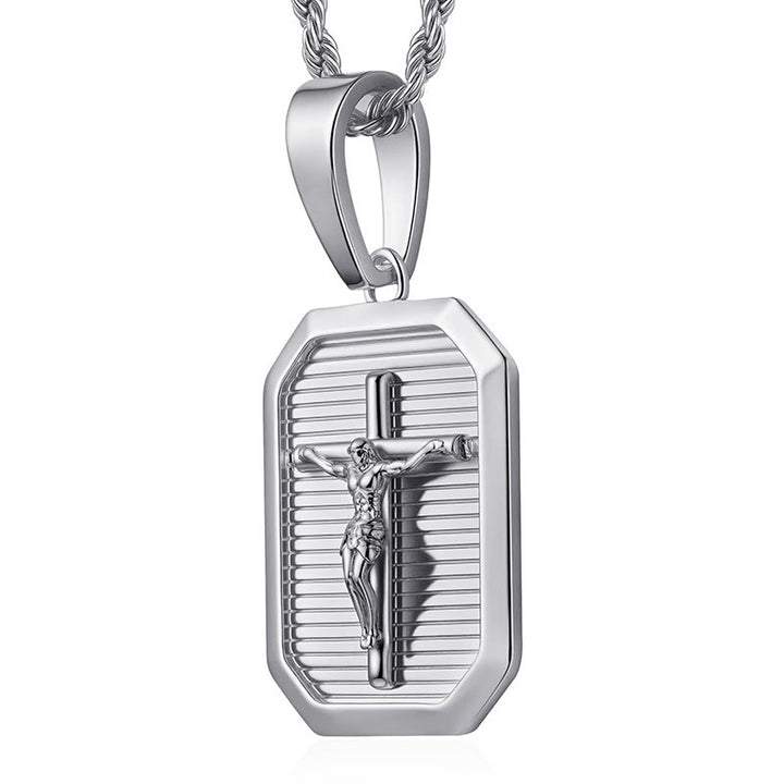 Christianartworkshop Collier avec pendentif crucifix : Son sacrifice près de votre cœur - Argent - image 5