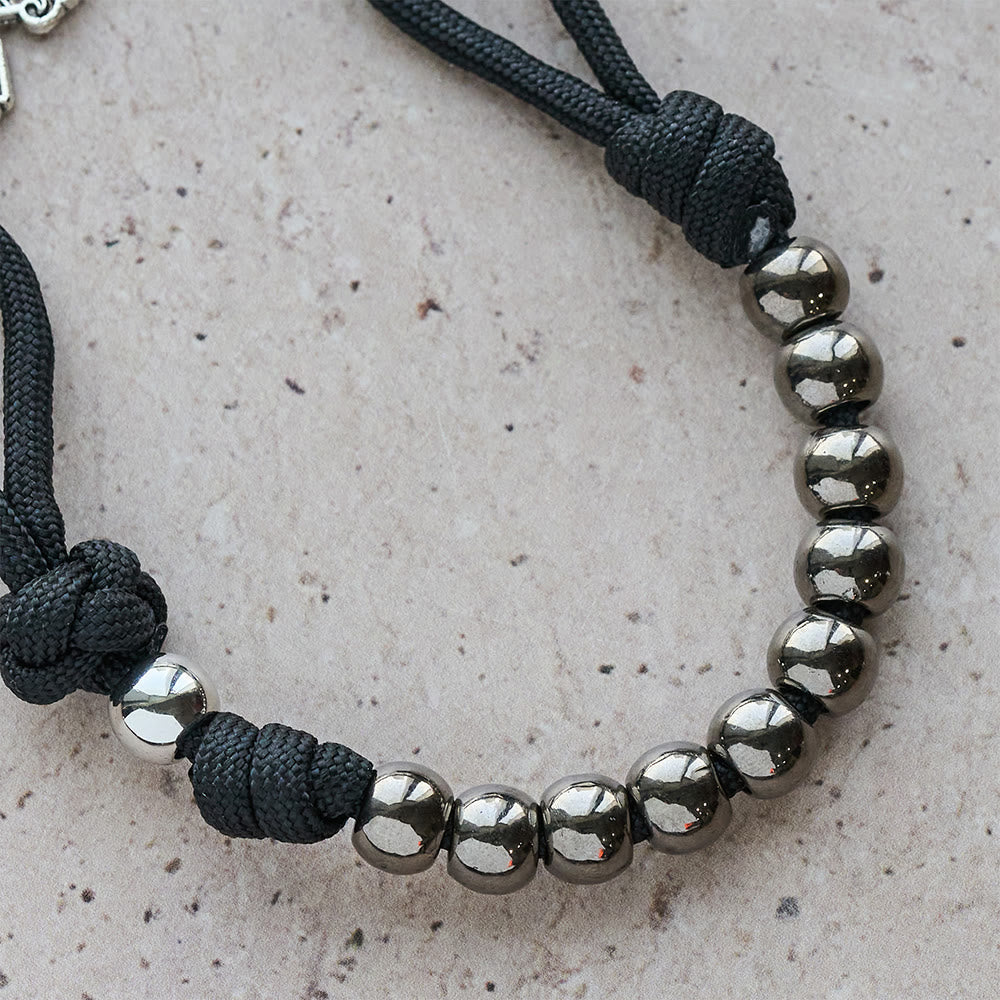 Christianartworkshop Pendentif de voiture double usage et chapelet de poche avec bouclier protecteur de saint Michel et saint Benoît et grâce repoussant le mal - image 13