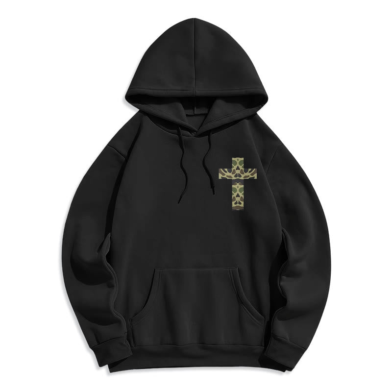 Christianartworkshop Philippiens 4:13 avec sweat à capuche en polyester doublé polaire camouflage croix - image 16