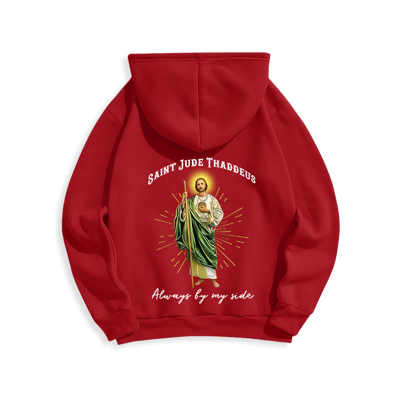 Christianartworkshop St. Jude Toujours à mes côtés Sweat à capuche en polyester doublé polaire - image 11