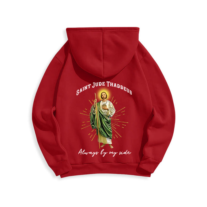 Christianartworkshop St. Jude Toujours à mes côtés Sweat à capuche en polyester doublé polaire - image 11