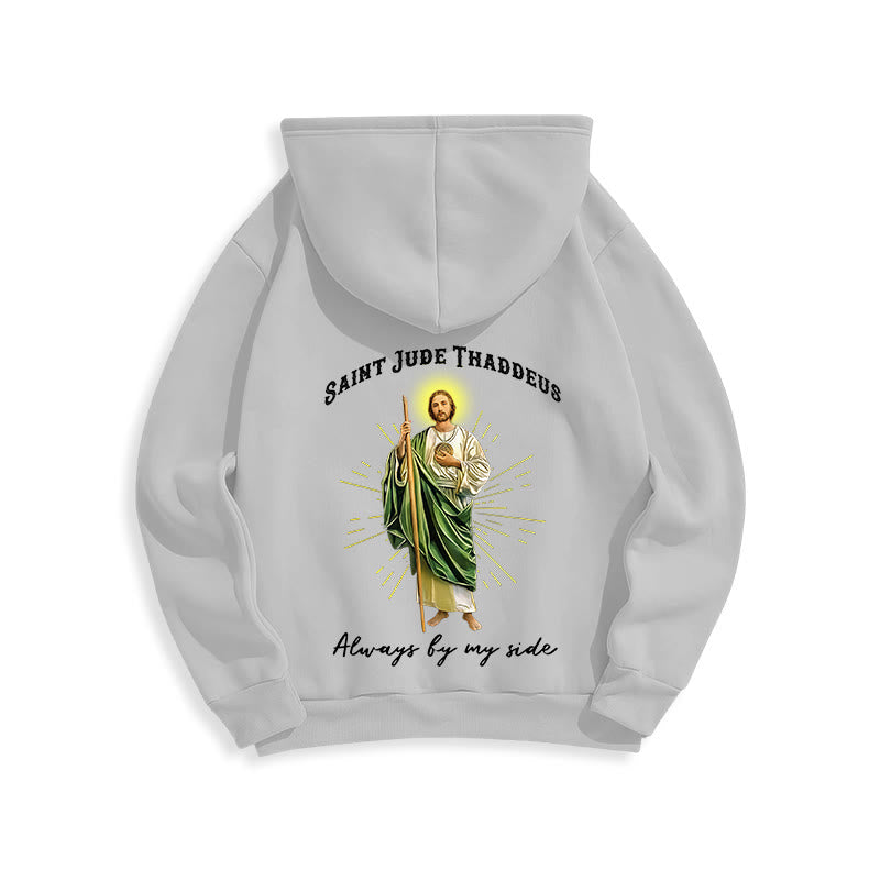 Christianartworkshop St. Jude Toujours à mes côtés Sweat à capuche en polyester doublé polaire - image 8