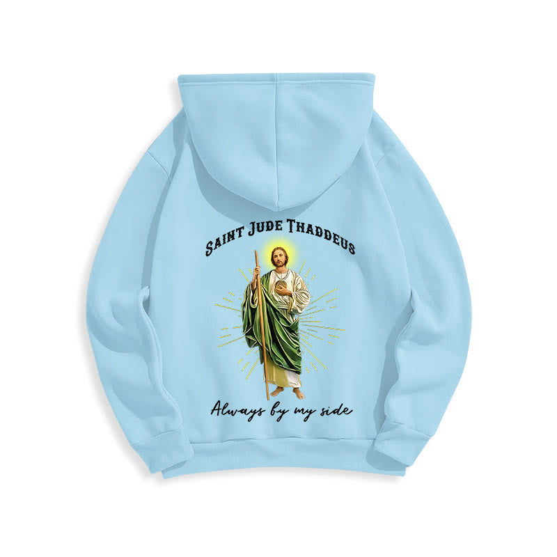 Christianartworkshop St. Jude Toujours à mes côtés Sweat à capuche en polyester doublé polaire - image 14