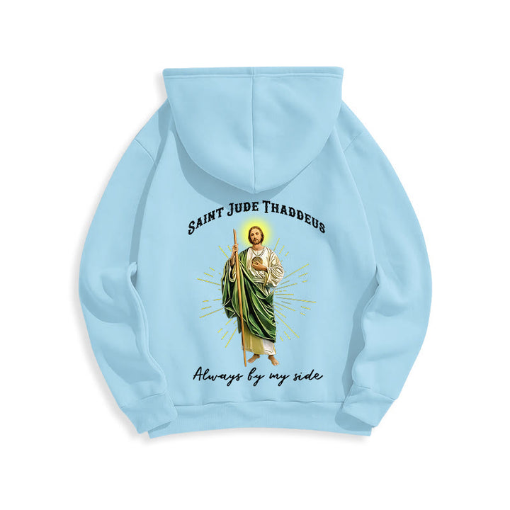 Christianartworkshop St. Jude Toujours à mes côtés Sweat à capuche en polyester doublé polaire - image 14