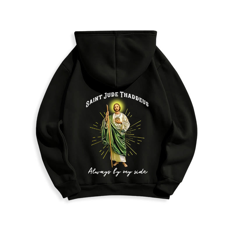 Christianartworkshop St. Jude Toujours à mes côtés Sweat à capuche en polyester doublé polaire - image 2