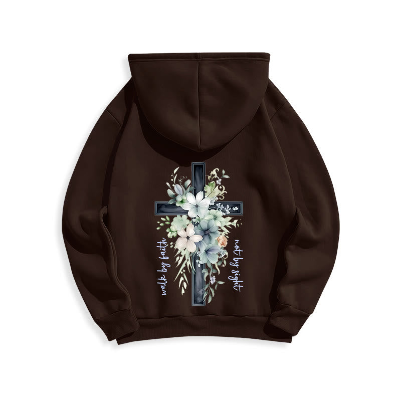 Christianartworkshop Jésus la Lumière Marche par la Foi Sweat à capuche en polyester doublé polaire - image 6