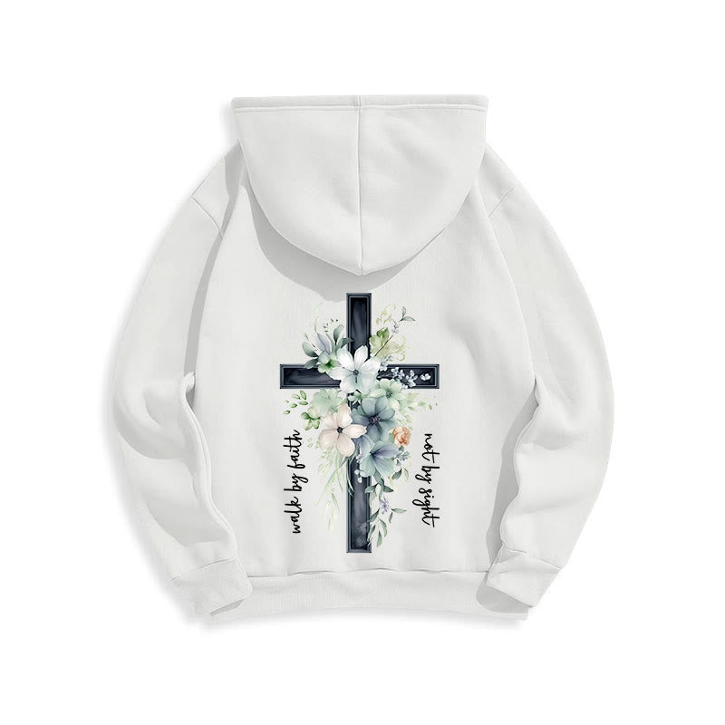 Christianartworkshop Jésus la Lumière Marche par la Foi Sweat à capuche en polyester doublé polaire - image 12