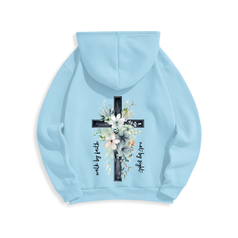 Christianartworkshop Jésus la Lumière Marche par la Foi Sweat à capuche en polyester doublé polaire - image 21